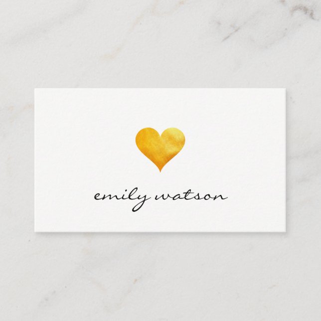 Carte De Visite Coeur Or Cutesy (Devant)