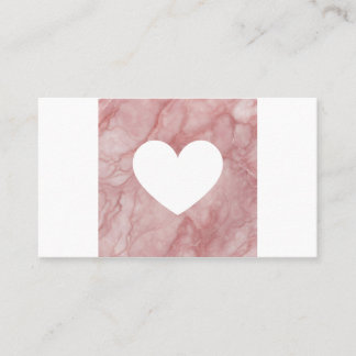 Carte De Visite Cœur rose 