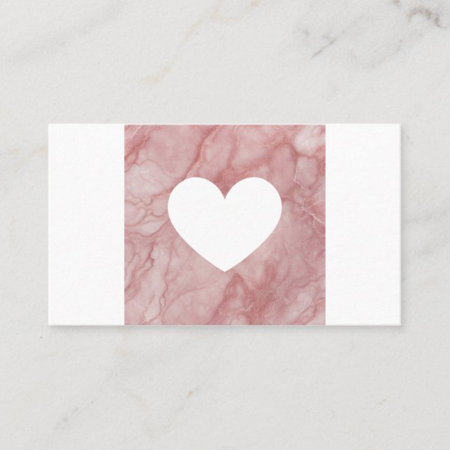 Carte De Visite Cœur rose  (Devant)