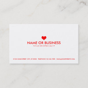 Carte De Visite coeur simple