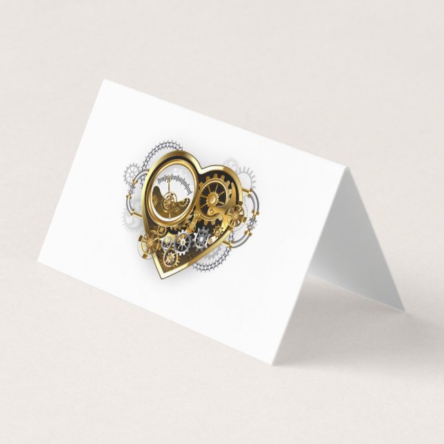 Carte De Visite Coeur vapeur avec un manomètre (Devant)