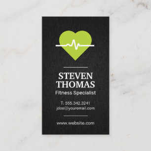 Carte De Visite Coeur vert