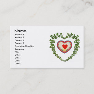 Carte de visite Coeurs shamrocks