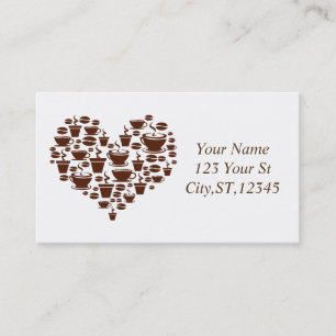 Carte De Visite Coffee Lover Heart Thunder_Cove