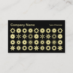 Carte De Visite Cogs - 3d couleur or