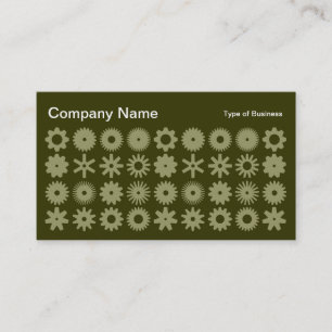 Carte De Visite Cogs - Kaki sur olive foncé