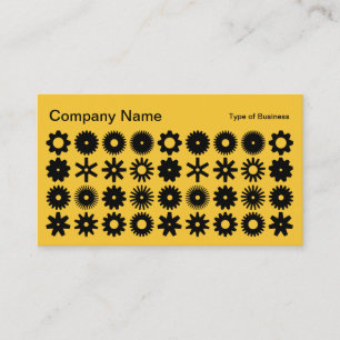 Carte De Visite Cogs - Noir et orange