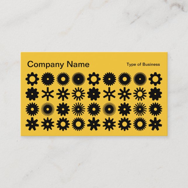 Carte De Visite Cogs - Noir et orange (Devant)