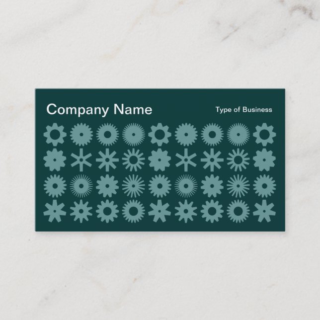 Carte De Visite Cogs - Nuances de Vert 02 (Devant)
