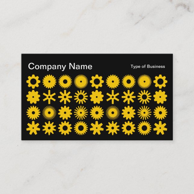 Carte De Visite Cogs - orange sur noir (Devant)