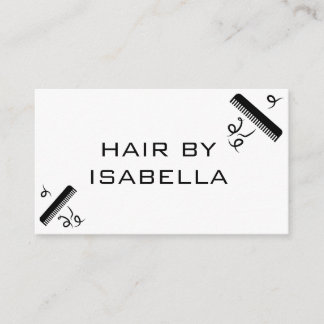 Carte De Visite Coiffeur à la mode Barbier Brosse à cheveux et Pei