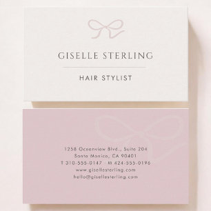 Carte De Visite Coiffeur Arc-en-ciel Rose