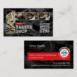 Carte De Visite Coiffeur Barbier, Salon, Barbier Professionnel