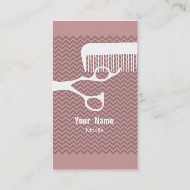 Carte De Visite Coiffeur Chevron (Devant)