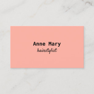 Carte De Visite Coiffeur Coiffeur Peach Corail Rose Noir