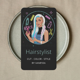 Carte De Visite Coiffeur Coiffeuse Coloriste Coupes de Cheveux de