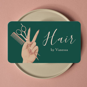 Carte De Visite Coiffeur Coiffeuse Salon de Coiffure Moderne Éléga