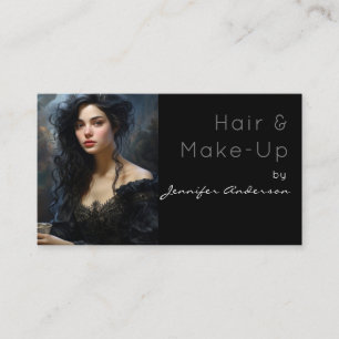 Carte De Visite Coiffeur Cosmétologue Maquillage Femme Vintage