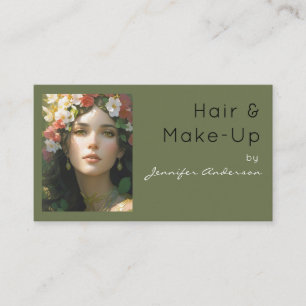 Carte De Visite Coiffeur Cosmétologue Maquillage Femme Vintage
