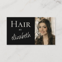 Coiffeur de salon de coiffure Script Photo Noir