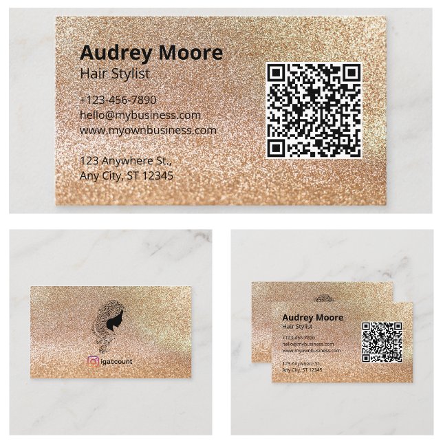 Carte De Visite Coiffeur Élégant et Moderne pour Professionnels (Modern Professional Elegant Hair Stylist Business Card
)