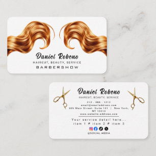 Carte De Visite Coiffeur Élégant Minimaliste