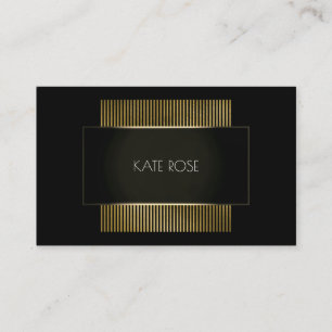 Carte De Visite Coiffeur en or noir conceptuel minimal