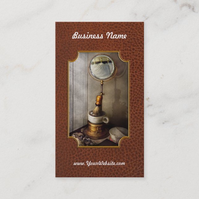 Carte De Visite Coiffeur - le rasage de matin (Devant)