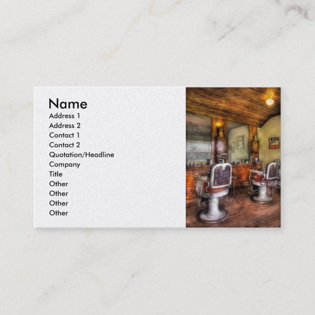 Carte De Visite Coiffeur - le salon de coiffure (Devant)