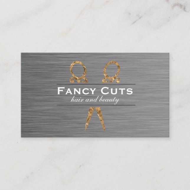 Carte De Visite Coiffeur Luxe de luxe (Devant)