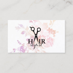 Carte De Visite coiffeur moderne chic de styliste en coiffure