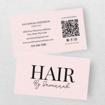 Coiffeur Moderne Code QR Rose Pâle