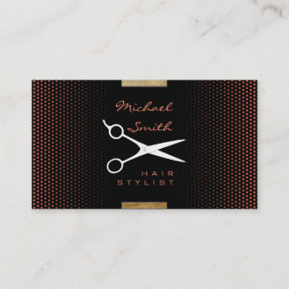 Carte De Visite Coiffeur Moderne Corail à pois