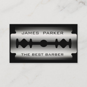 Carte De Visite Coiffeur moderne de salon de lame de rasoir de