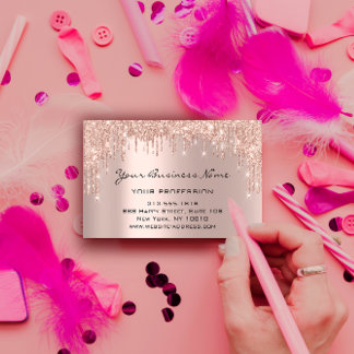 Carte De Visite Coiffeur ongles maquillage Eyelash Rose Drives