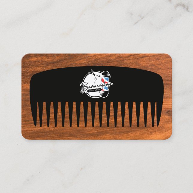 Carte De Visite Coiffeur | Peigne | Salon de coiffure (Devant)