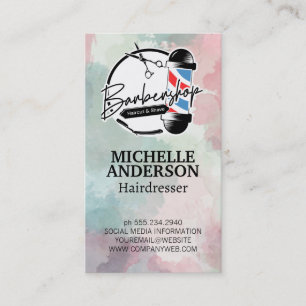 Carte De Visite Coiffeur Professionnel Barbier Salon