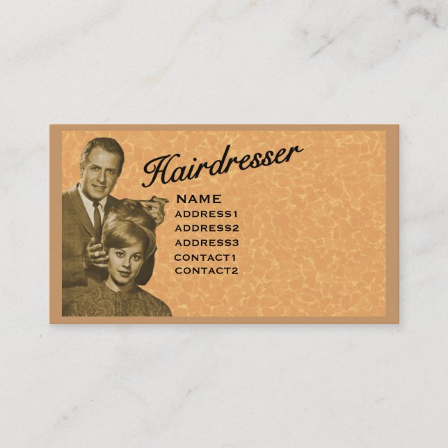 CARTE DE VISITE COIFFEUR - PROFIL TRÈS PROFESSIONNEL (3A) (Devant)
