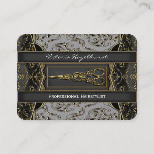 Carte De Visite Coiffeur pur de ciseaux Antiqued par Hazlehurst