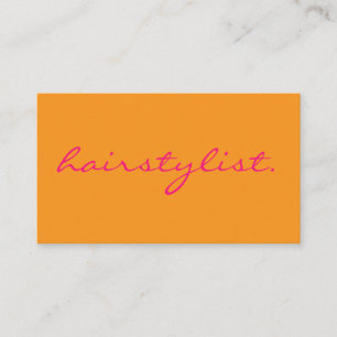 Carte De Visite Coiffeur Rose Orange Coloré Salon de Coiffure