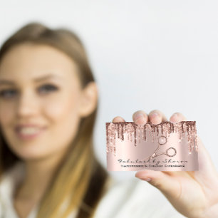 Carte De Visite Coiffeur Styliste Coiffeur Ciseaux Rose Gold Drive