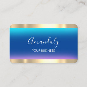 Carte De Visite Coiffeur Styliste Coiffeur Scissors Gold Blue