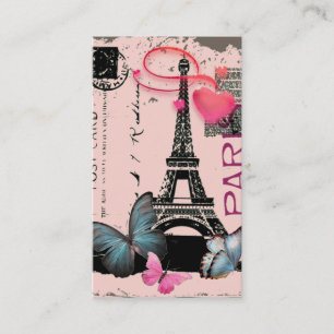 Carte De Visite coiffeur styliste maquillage peintre rose paris ei