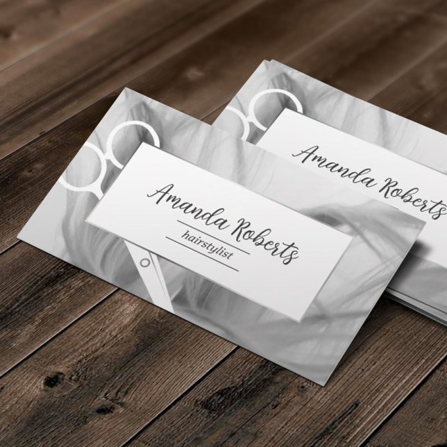 Carte De Visite Coiffeur Styliste Salon de coiffure Élégant (Créateur téléchargé)