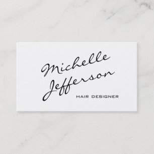Carte De Visite Coiffeur Styliste Tendance Noir & Blanc
