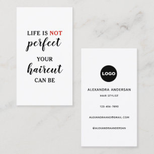 Carte De Visite Coiffeur Typographie Moderne La Vie N'Est PAS Parf
