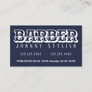 Carte De Visite Coiffeur vintage de style de ton audacieux de duo