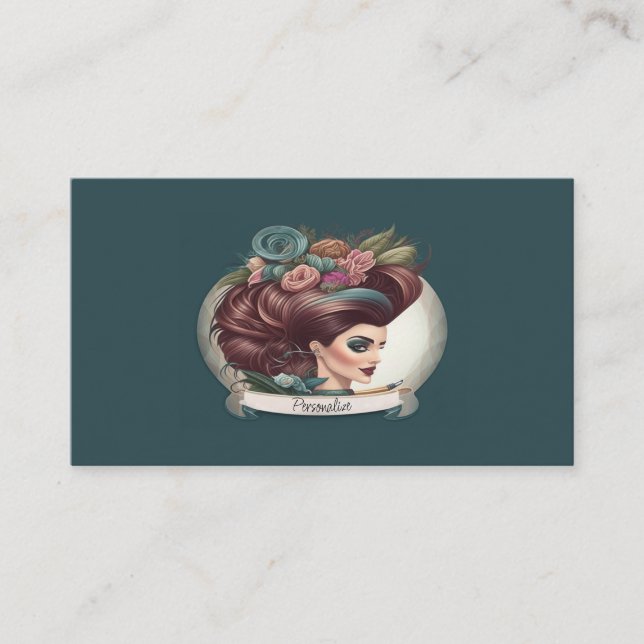 Carte De Visite Coiffeuse Beauté Parlante Salon Fournitures cosmét (Devant)