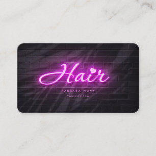 Carte De Visite Coiffeuse Coiffeuse Beauté Salon Neon Lavender
