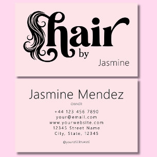 Carte De Visite Coiffeuse Fard à Joues Rose Professionnel Salon